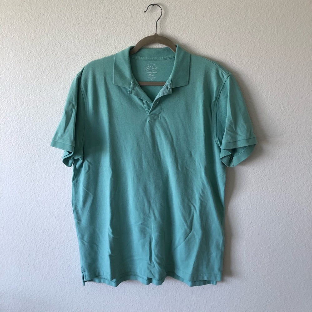 J.Crew Mens Classic Polo Aqua